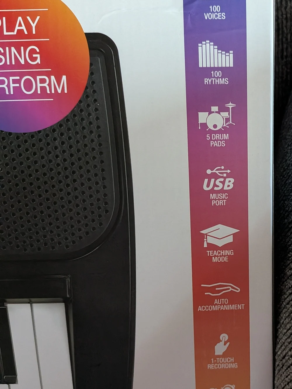 Electronic Keyboard Piano  - Orange and Black